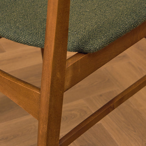 Danish set of 6 dining chairs in teak and beech by SAX
