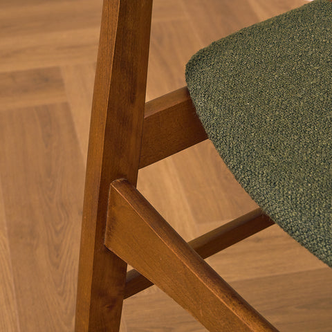 Danish set of 6 dining chairs in teak and beech by SAX
