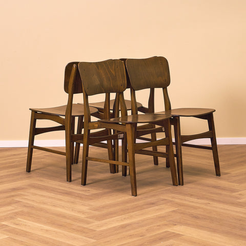 Danish dining chair in beech and oak by Ib Kofod-Larsen