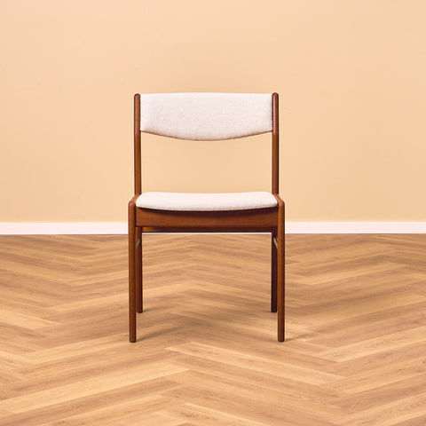 Danish dining chairs in solid teak by N&K Bungaard Rasmussen for Thorsøe Møbelfabrik
