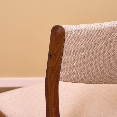 Danish dining chairs in solid teak by N&K Bungaard Rasmussen for Thorsøe Møbelfabrik