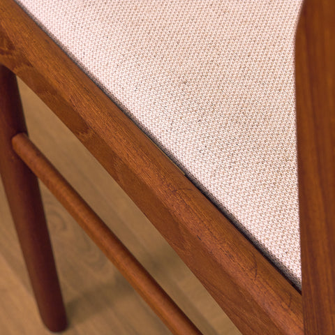 Danish dining chairs in solid teak by N&K Bungaard Rasmussen for Thorsøe Møbelfabrik