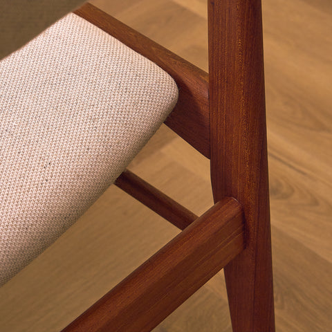 Danish dining chairs in solid teak by N&K Bungaard Rasmussen for Thorsøe Møbelfabrik