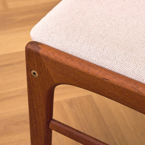 Danish dining chairs in solid teak by N&K Bungaard Rasmussen for Thorsøe Møbelfabrik