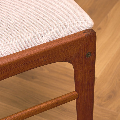 Danish dining chairs in solid teak by N&K Bungaard Rasmussen for Thorsøe Møbelfabrik