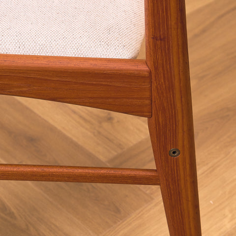 Danish dining chairs in solid teak by N&K Bungaard Rasmussen for Thorsøe Møbelfabrik