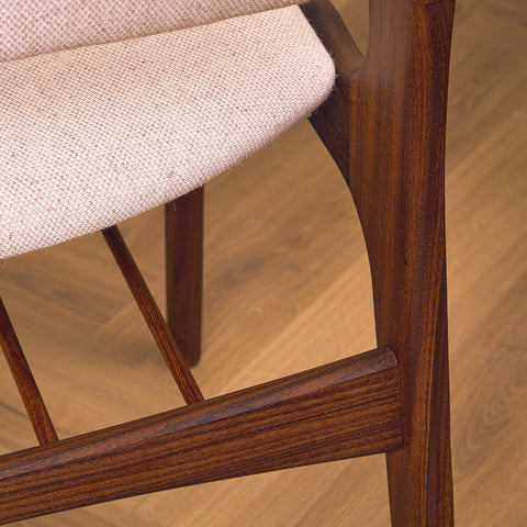 Danish dining chairs in walnut by Erik Buch for Anderstrup Møbelfabrik, model 89