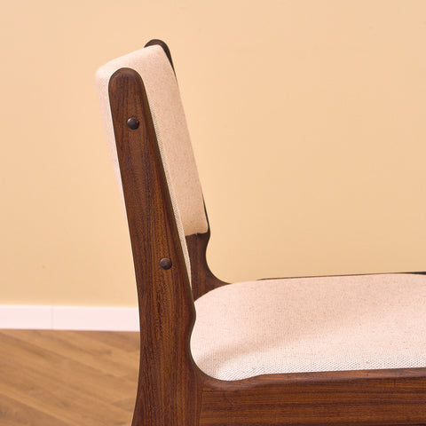 Danish dining chairs in walnut by Erik Buch for Anderstrup Møbelfabrik, model 89