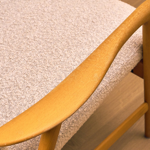 Swedish armchair in solid beech wood by Alf Svensson for Bra Bohag, model "Contour"