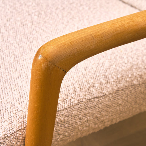 Swedish armchair in solid beech wood by Alf Svensson for Bra Bohag, model "Contour"