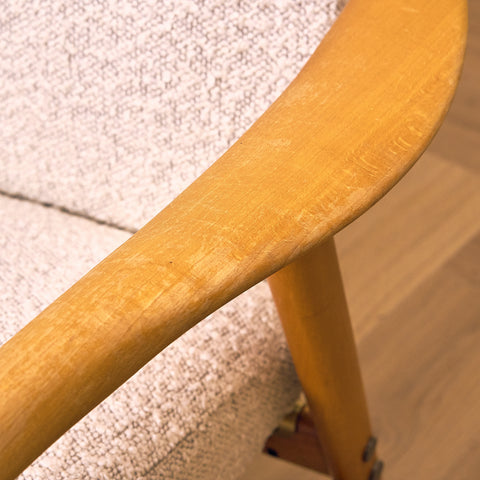 Swedish armchair in solid beech wood by Alf Svensson for Bra Bohag, model "Contour"