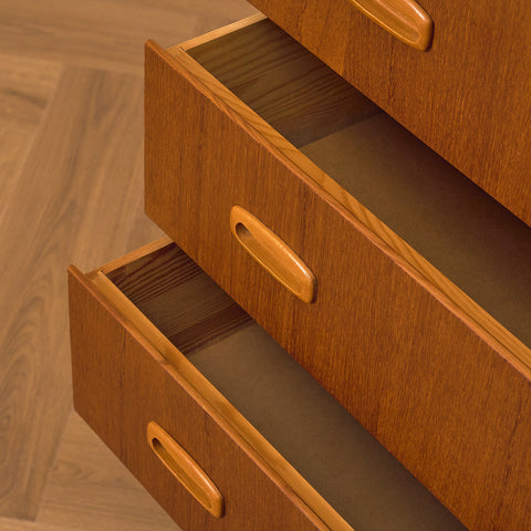 Swedish chest of drawers in teak and beech
