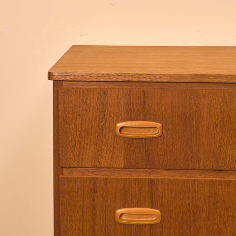 Swedish chest of drawers in teak and beech