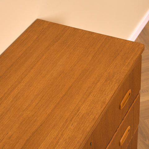 Swedish chest of drawers in teak and beech