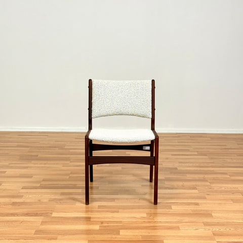 Set of 4 dining chairs in solid walnut, by Erik Buch, 1950s-60s, Denmark