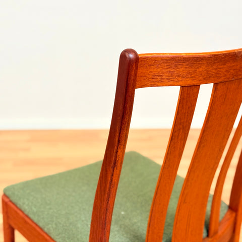 Swedish set of 4 dining chairs in teak