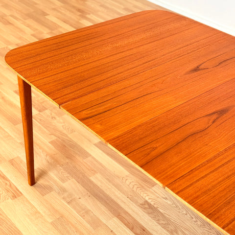 Swedish square dining table in teak