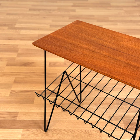 Swedish side table in teak