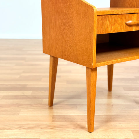 Swedish bedside table in oak