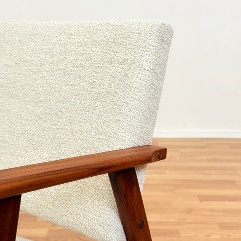 Danish armchair in solid walnut
