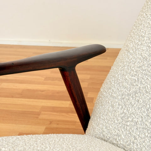 Swedish armchair in solid beech wood by Alf Svensson, model "Kontur"
