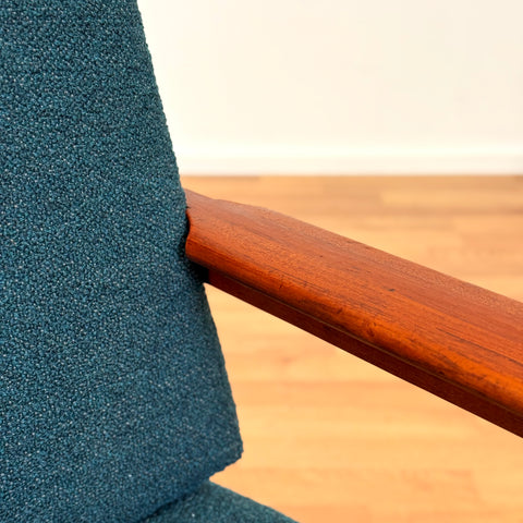 Danish armchairs in solid teak by Illum Wikkelsö