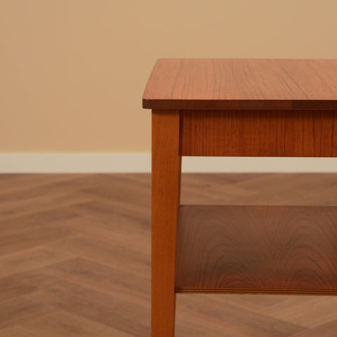 Swedish bedside tables in teak & beech