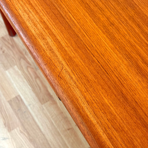 Danish rectangular dining table in teak wood