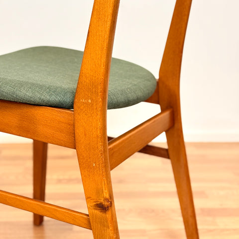 Set of 4 dining chairs in beech & teak, Farstrup, Denmark
