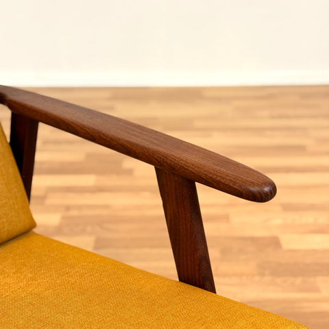 Danish armchair in solid walnut