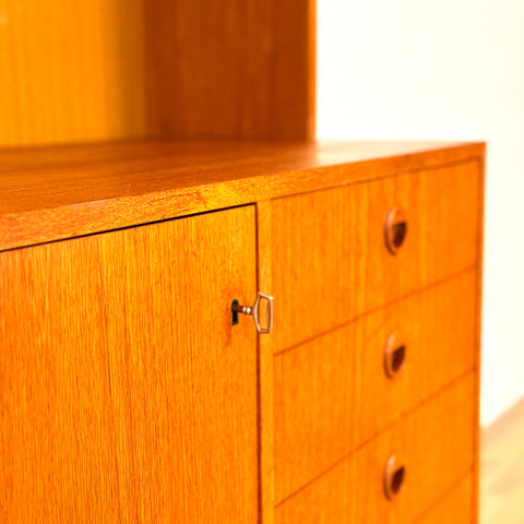 Swedish bookshelf in teak & beech
