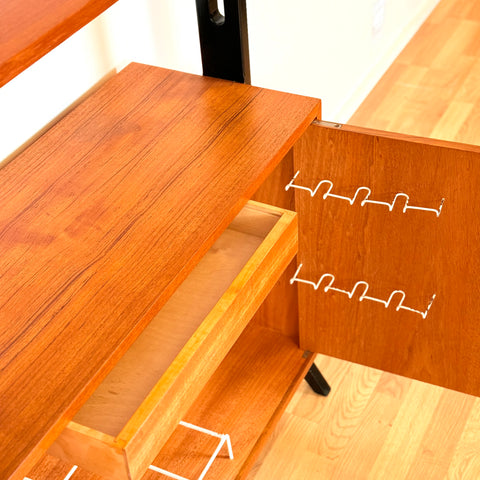 Swedish bookshelf in teak by IKEA, model 'Roxen'