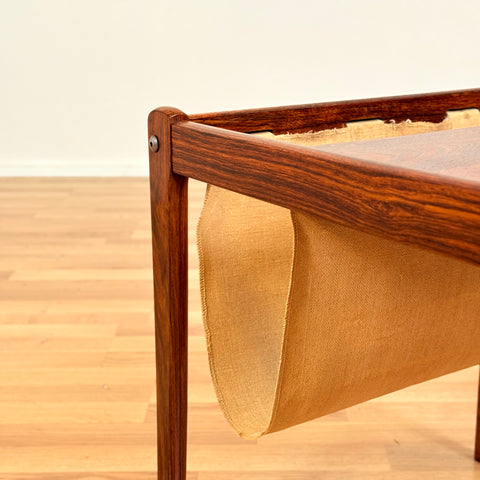 Danish side table in Santos rosewood by Spøttrup