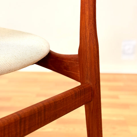 Danish set of 10 dining chairs in teak by B. Rasmussen for Thorso Mobelfabrik