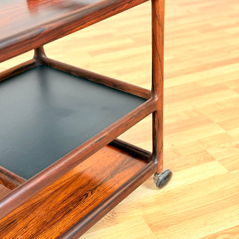 Danish serving trolley in Santos rosewood by Henning Korch for CFC Silkeborg