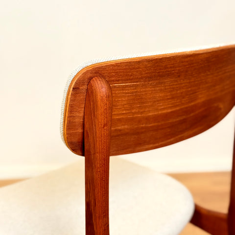 Danish set of 10 dining chairs in teak by B. Rasmussen for Thorso Mobelfabrik