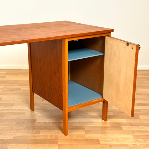 Swedish writing desk in teak, 1960s-70s