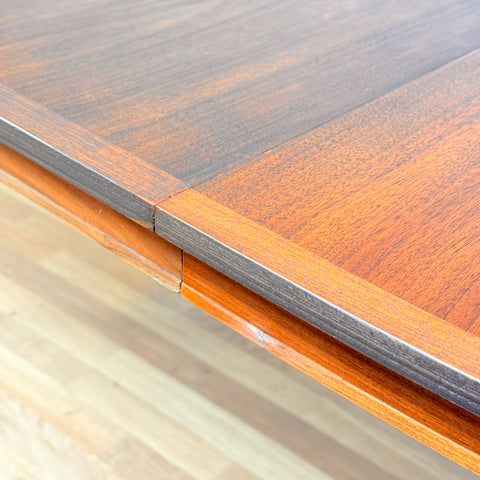 Swedish oval dining table in walnut by Albin Johansson & Söner