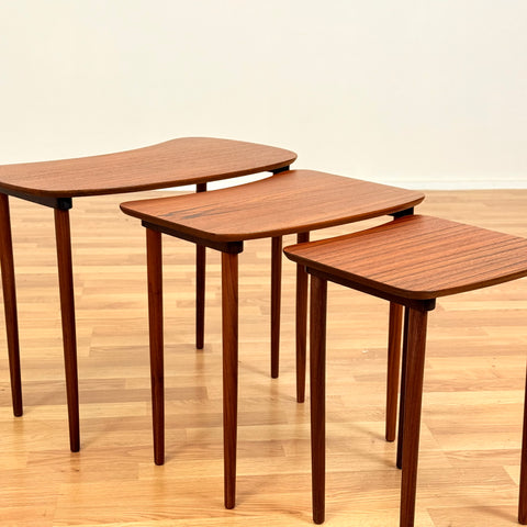 Danish set of nest of tables in teak