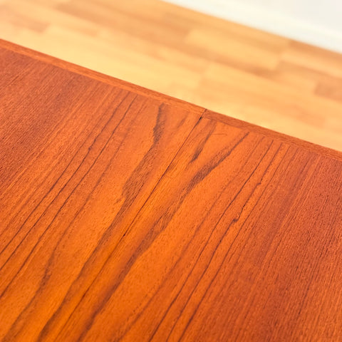 Danish round dining table in teak