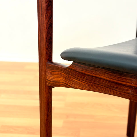 Danish dining chairs in Santos rosewood by Erik Buch