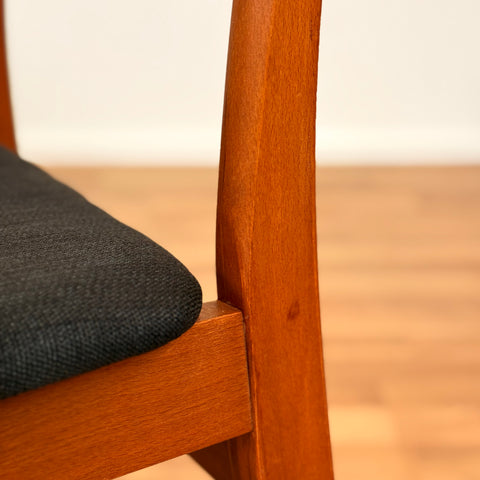 Danish set of 6 dining chairs in teak & beech by Findahl