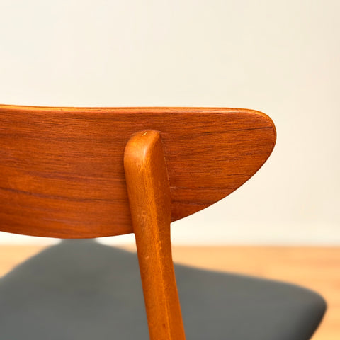 Danish dining chairs in teak & beech model 210 by Farstrup