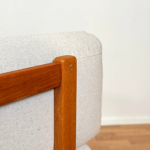 Swedish sofa / daybed in solid oak by Yngve Ekström