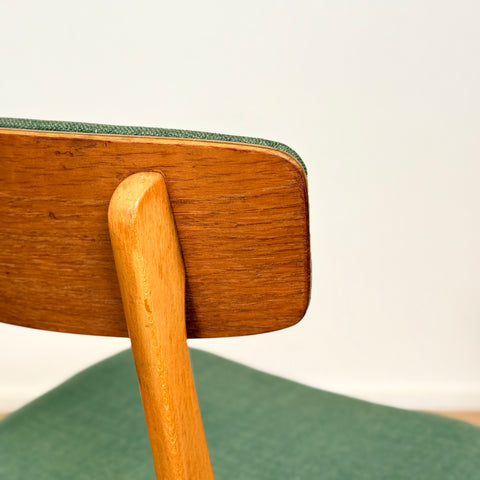 Set of 4 dining chairs in beech & teak, Farstrup, Denmark