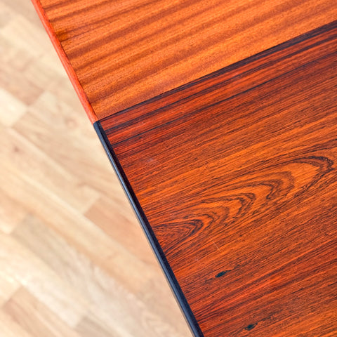 Danish round dining table in Santos rosewood by Omann Jun, model 55