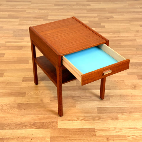 Swedish set of 2 bedside tables in teak