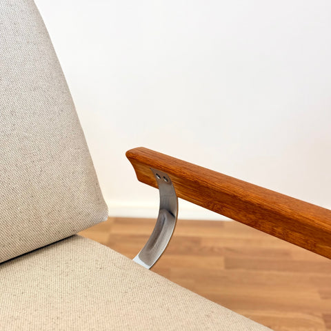 Swedish sofa / daybed in solid oak by Yngve Ekström