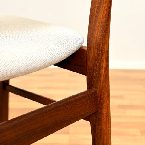 Danish set of 6 dining chairs in teak & walnut by Findahl