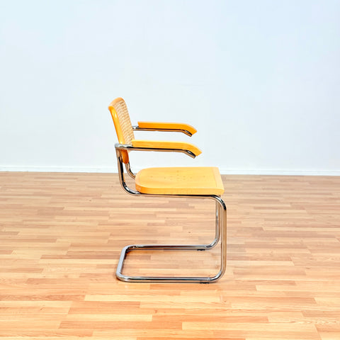 Italian set of 6 dining chairs by Marcel Breuer, model 'Cesca B32'